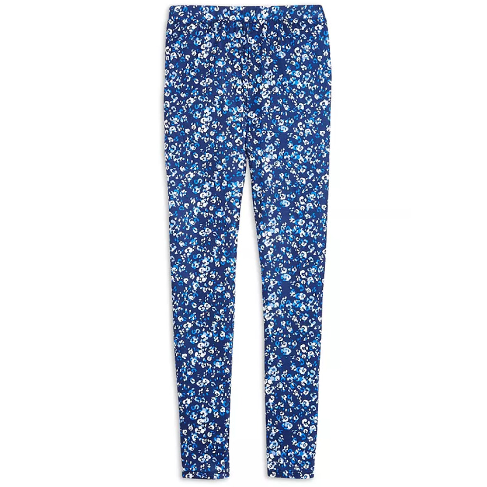 Aqua Girls' Floral Print Leggings Navy Size S 1214